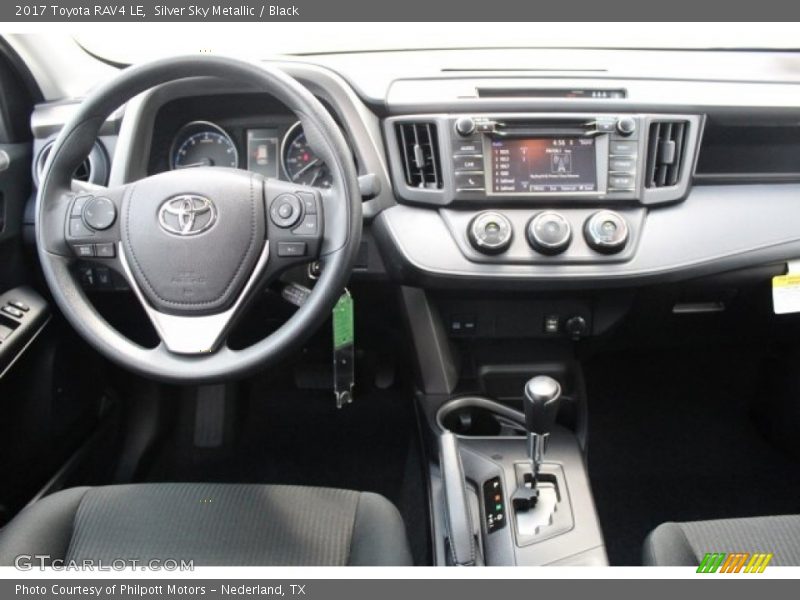 Silver Sky Metallic / Black 2017 Toyota RAV4 LE