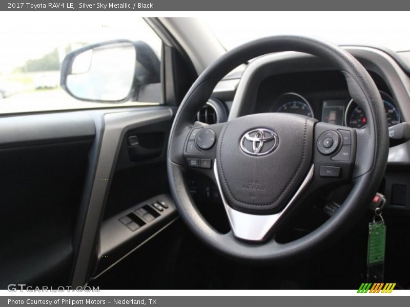 Silver Sky Metallic / Black 2017 Toyota RAV4 LE
