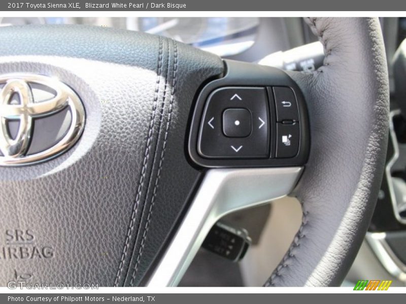 Blizzard White Pearl / Dark Bisque 2017 Toyota Sienna XLE