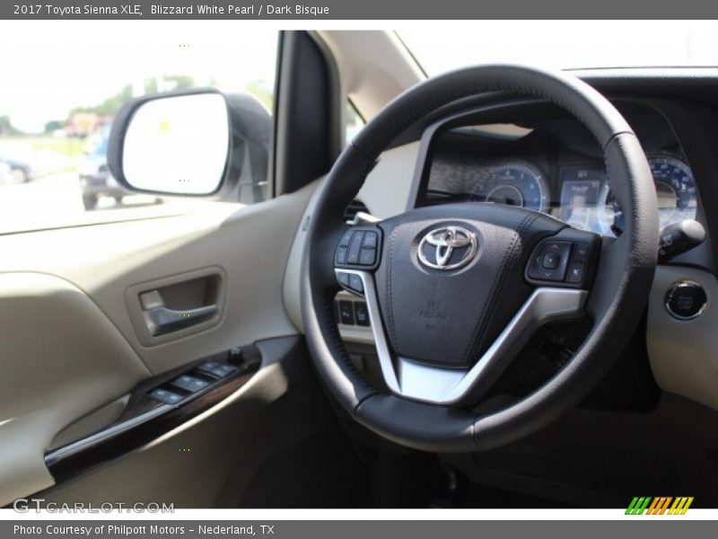 Blizzard White Pearl / Dark Bisque 2017 Toyota Sienna XLE