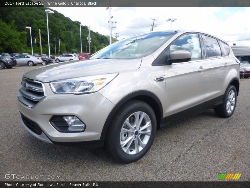 White Gold / Charcoal Black 2017 Ford Escape SE