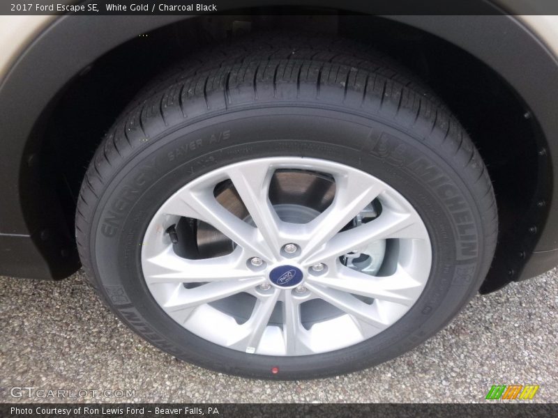 White Gold / Charcoal Black 2017 Ford Escape SE