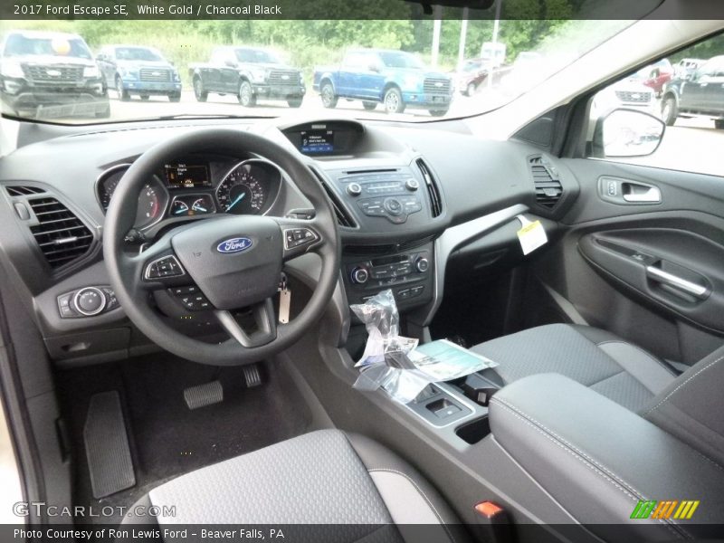 White Gold / Charcoal Black 2017 Ford Escape SE