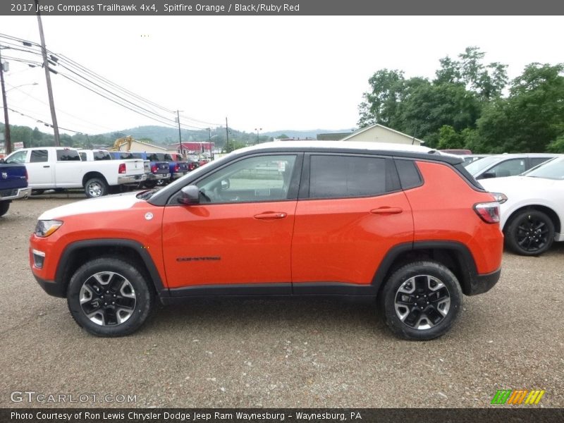 Spitfire Orange / Black/Ruby Red 2017 Jeep Compass Trailhawk 4x4