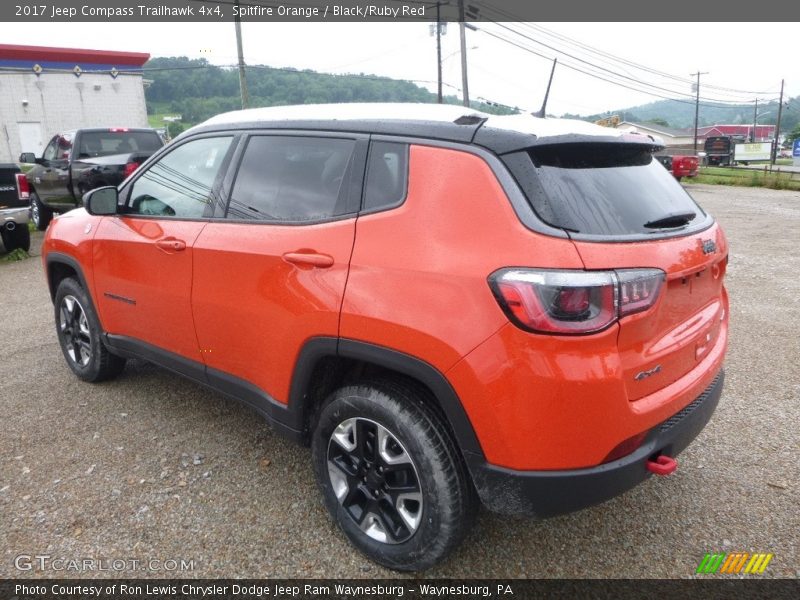 Spitfire Orange / Black/Ruby Red 2017 Jeep Compass Trailhawk 4x4