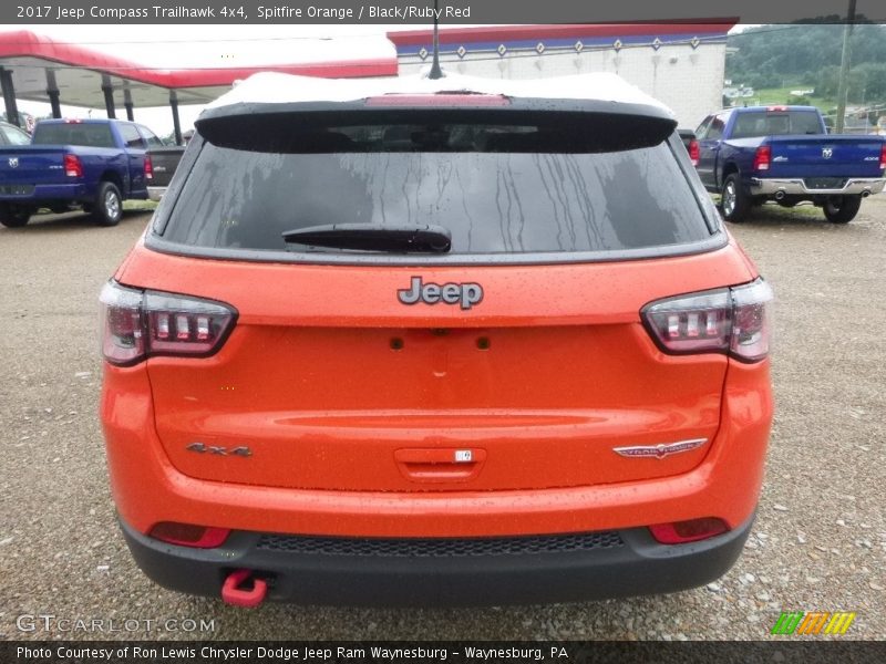 Spitfire Orange / Black/Ruby Red 2017 Jeep Compass Trailhawk 4x4