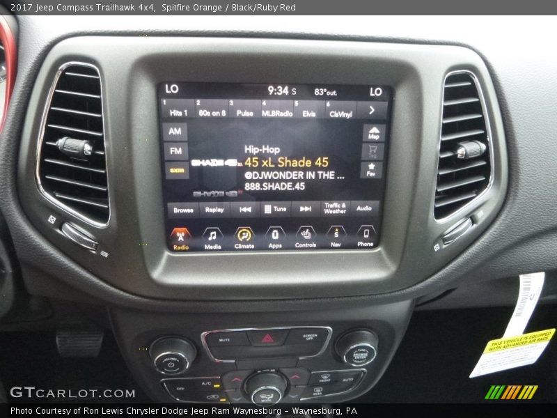Spitfire Orange / Black/Ruby Red 2017 Jeep Compass Trailhawk 4x4