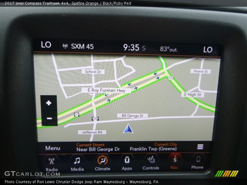 Spitfire Orange / Black/Ruby Red 2017 Jeep Compass Trailhawk 4x4