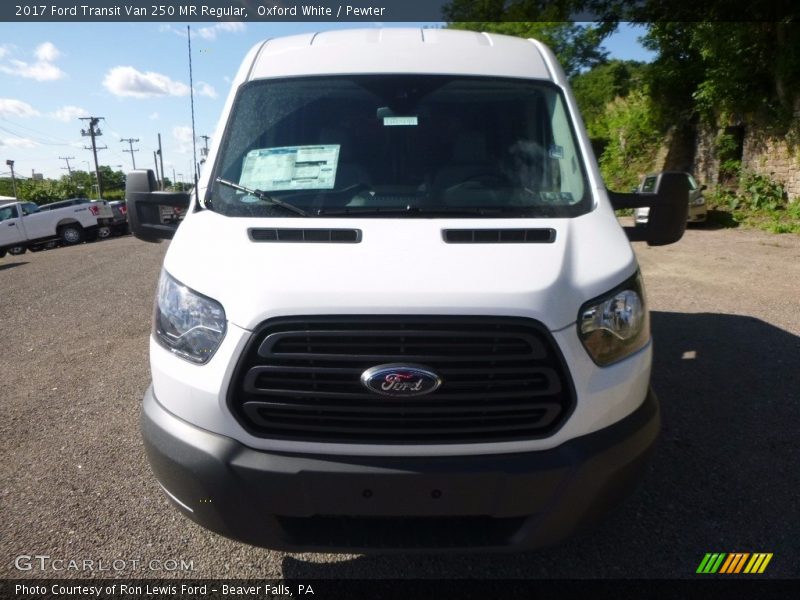Oxford White / Pewter 2017 Ford Transit Van 250 MR Regular