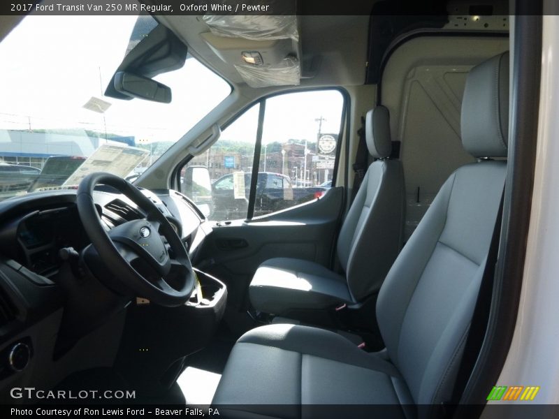 Oxford White / Pewter 2017 Ford Transit Van 250 MR Regular