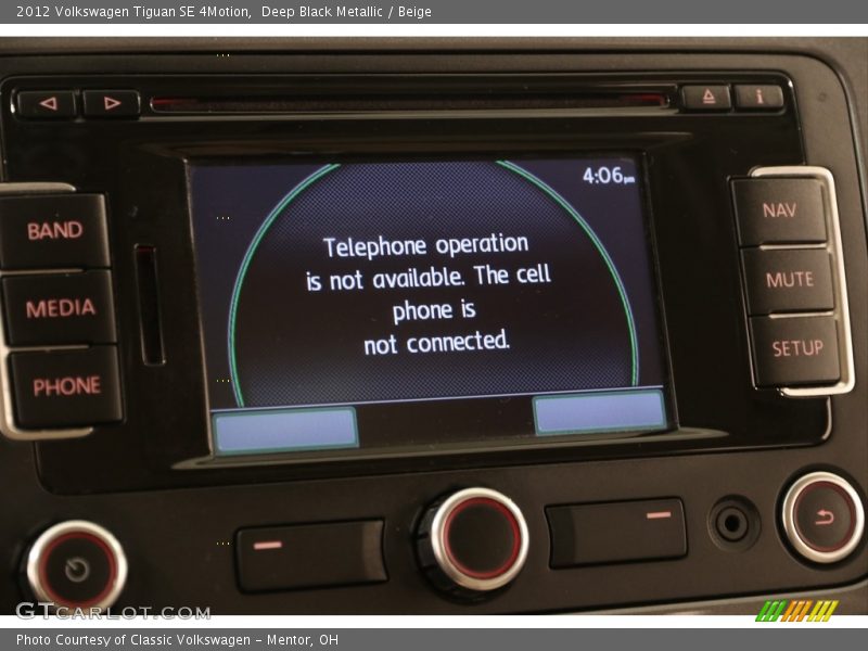 Deep Black Metallic / Beige 2012 Volkswagen Tiguan SE 4Motion