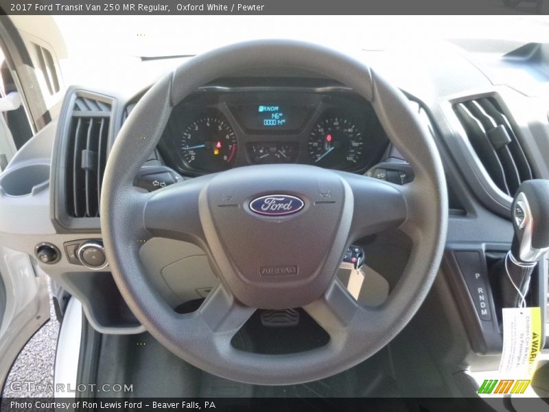 Oxford White / Pewter 2017 Ford Transit Van 250 MR Regular