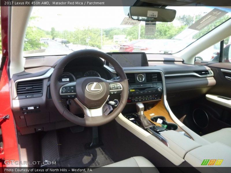 Matador Red Mica / Parchment 2017 Lexus RX 450h AWD