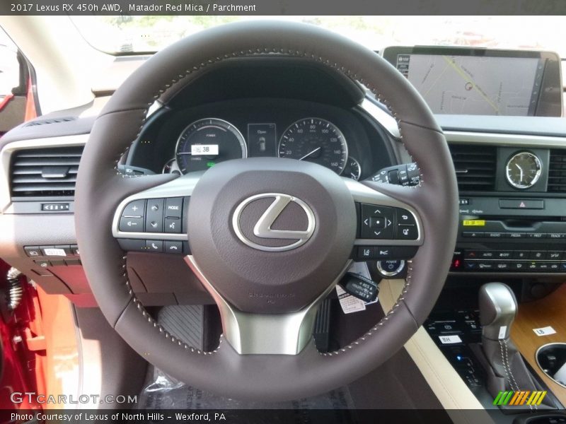 Matador Red Mica / Parchment 2017 Lexus RX 450h AWD