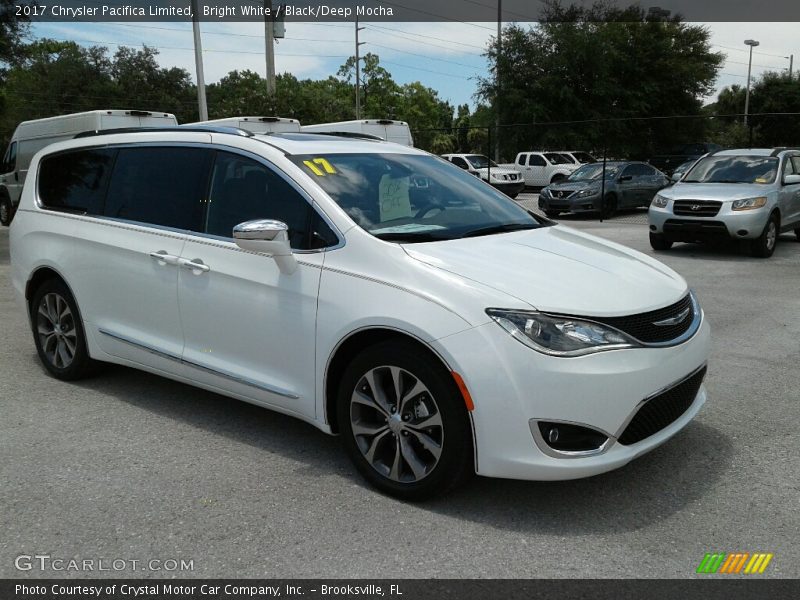 Bright White / Black/Deep Mocha 2017 Chrysler Pacifica Limited