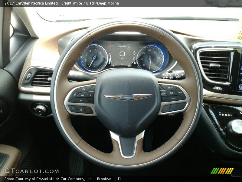 Bright White / Black/Deep Mocha 2017 Chrysler Pacifica Limited