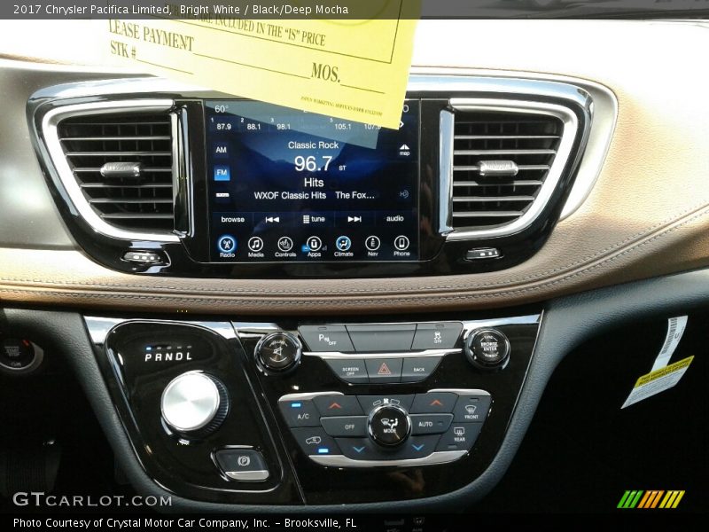 Bright White / Black/Deep Mocha 2017 Chrysler Pacifica Limited