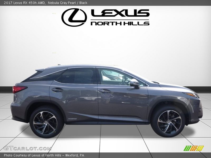Nebula Gray Pearl / Black 2017 Lexus RX 450h AWD