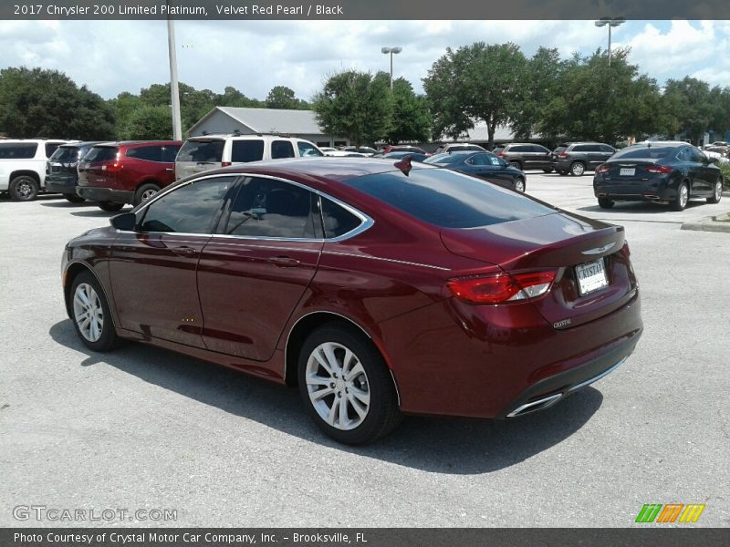 Velvet Red Pearl / Black 2017 Chrysler 200 Limited Platinum