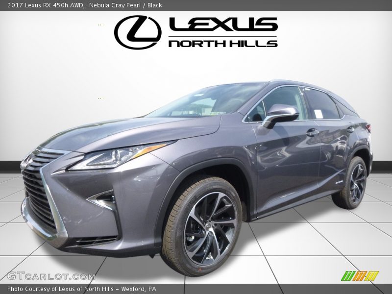 Nebula Gray Pearl / Black 2017 Lexus RX 450h AWD