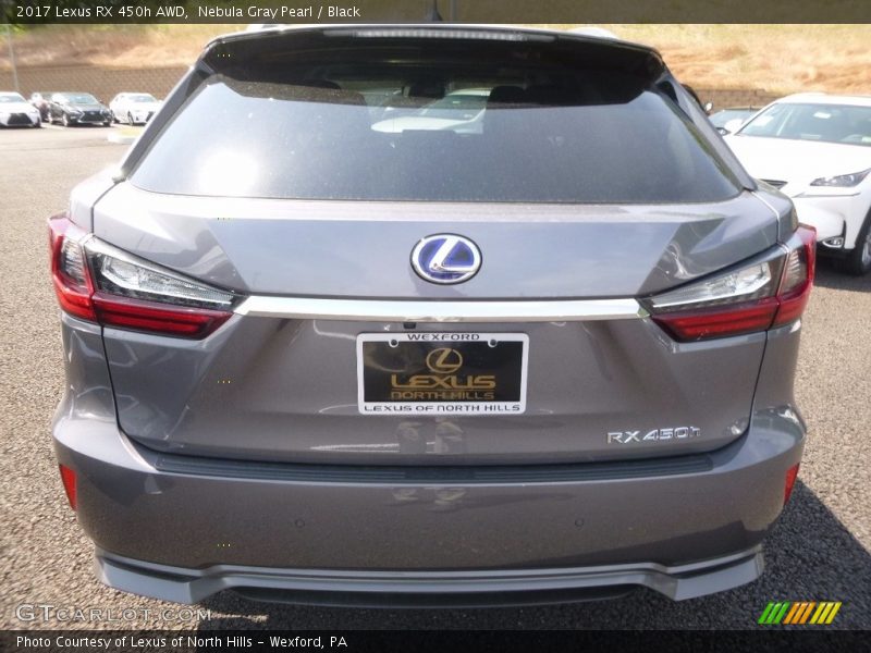 Nebula Gray Pearl / Black 2017 Lexus RX 450h AWD