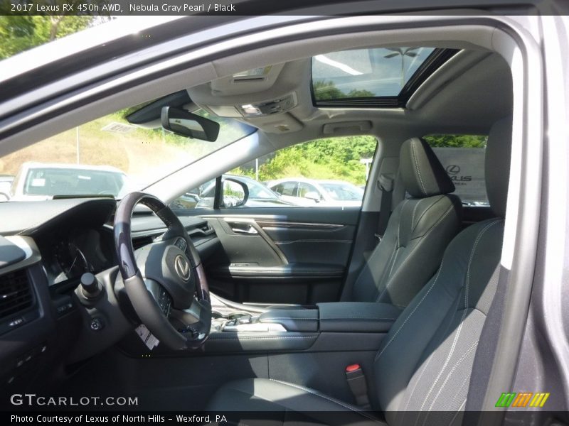 Nebula Gray Pearl / Black 2017 Lexus RX 450h AWD