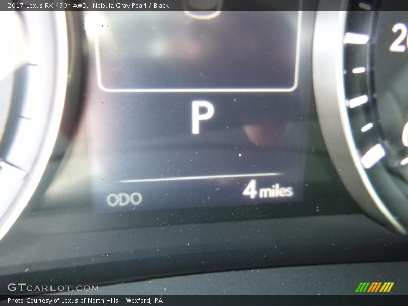 Nebula Gray Pearl / Black 2017 Lexus RX 450h AWD