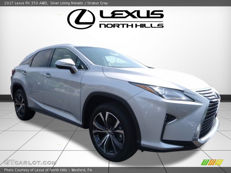 Silver Lining Metallic / Stratus Gray 2017 Lexus RX 350 AWD