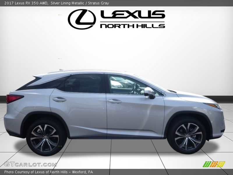 Silver Lining Metallic / Stratus Gray 2017 Lexus RX 350 AWD
