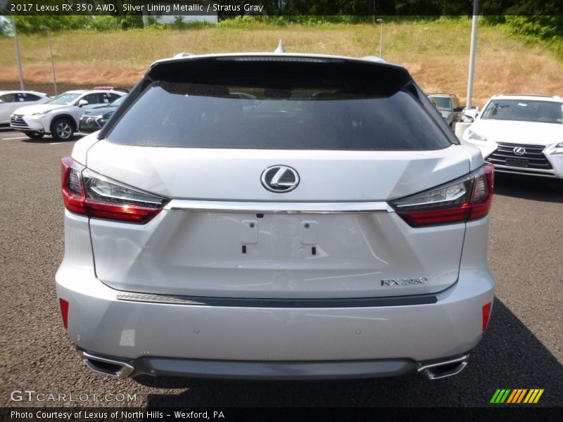 Silver Lining Metallic / Stratus Gray 2017 Lexus RX 350 AWD