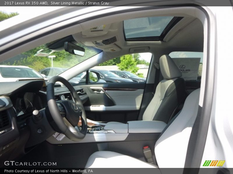 Silver Lining Metallic / Stratus Gray 2017 Lexus RX 350 AWD