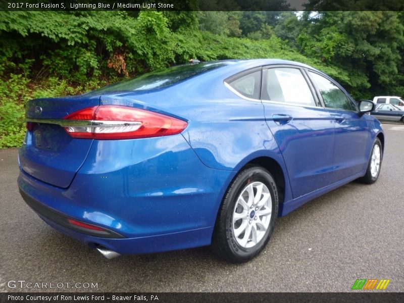 Lightning Blue / Medium Light Stone 2017 Ford Fusion S