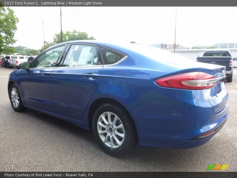 Lightning Blue / Medium Light Stone 2017 Ford Fusion S