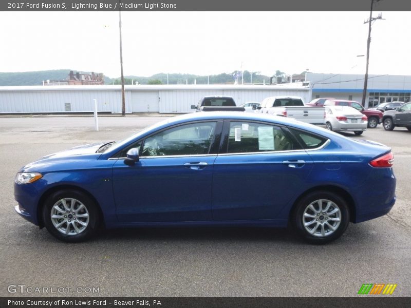 Lightning Blue / Medium Light Stone 2017 Ford Fusion S