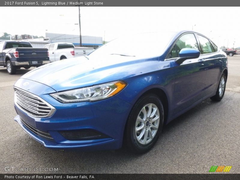 Lightning Blue / Medium Light Stone 2017 Ford Fusion S