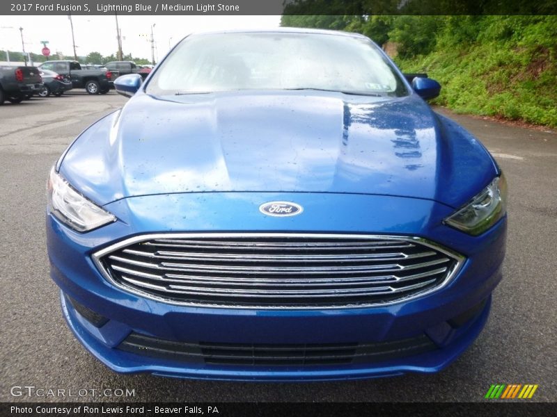 Lightning Blue / Medium Light Stone 2017 Ford Fusion S