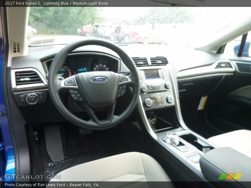 Lightning Blue / Medium Light Stone 2017 Ford Fusion S