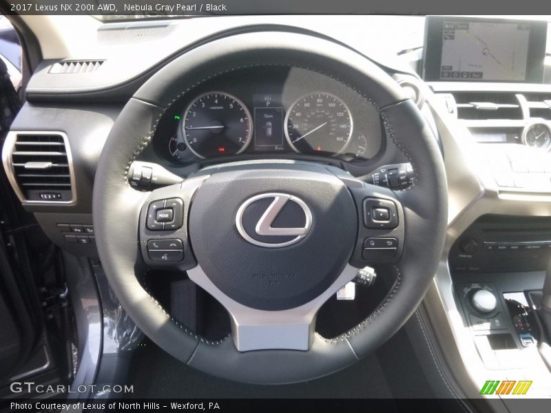 Nebula Gray Pearl / Black 2017 Lexus NX 200t AWD