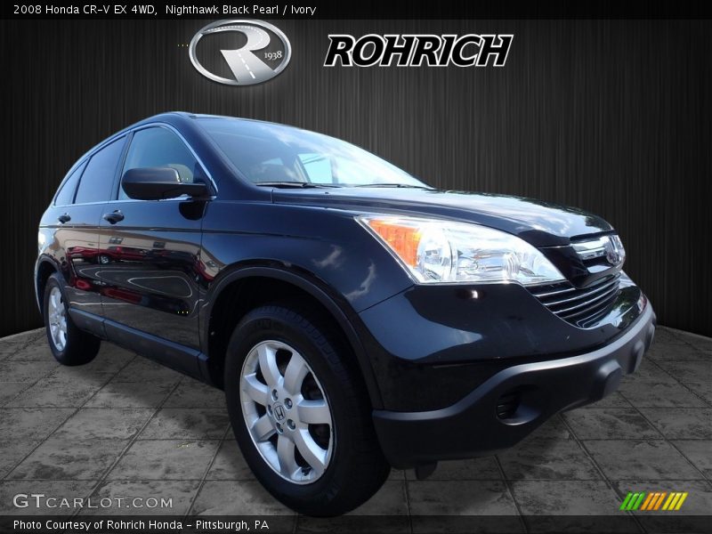 Nighthawk Black Pearl / Ivory 2008 Honda CR-V EX 4WD
