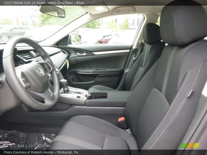 Sonic Gray Pearl / Black 2017 Honda Civic LX Sedan
