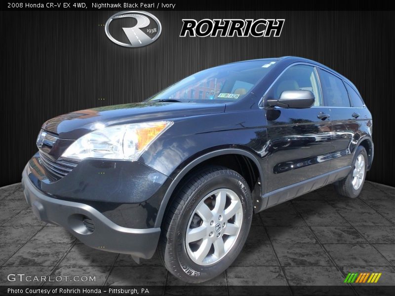 Nighthawk Black Pearl / Ivory 2008 Honda CR-V EX 4WD