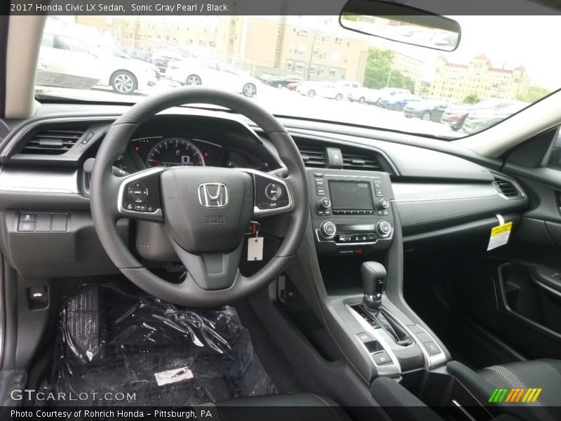 Sonic Gray Pearl / Black 2017 Honda Civic LX Sedan