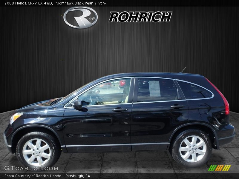 Nighthawk Black Pearl / Ivory 2008 Honda CR-V EX 4WD