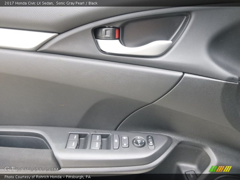 Sonic Gray Pearl / Black 2017 Honda Civic LX Sedan