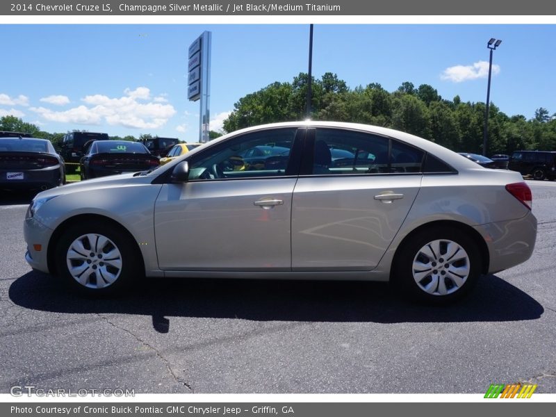 Champagne Silver Metallic / Jet Black/Medium Titanium 2014 Chevrolet Cruze LS