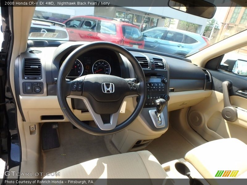 Nighthawk Black Pearl / Ivory 2008 Honda CR-V EX 4WD