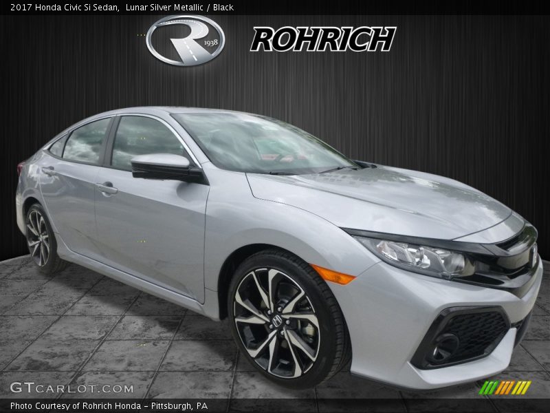 Lunar Silver Metallic / Black 2017 Honda Civic Si Sedan