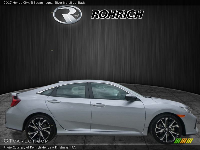 Lunar Silver Metallic / Black 2017 Honda Civic Si Sedan