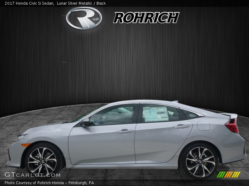Lunar Silver Metallic / Black 2017 Honda Civic Si Sedan