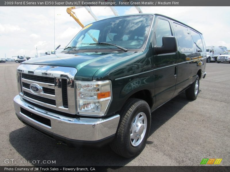 Forest Green Metallic / Medium Flint 2009 Ford E Series Van E350 Super Duty XLT Extended Passenger